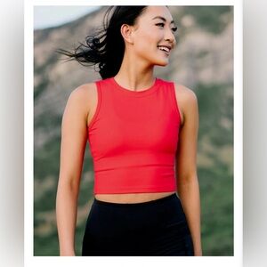 ZYIA Active Red High Neck Stronger Tank